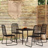  5-dijelni vrtni blagovaonski set crni | shoptok.hr