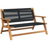  Vrtna klupa Crna 76x122x73 cm Masivno drvo akacija | shoptok.hr