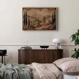  Slika - Mediterranean landscape - old tapestry with a hill and a lake 60x40 U prirodnom drvenom okviru | shoptok.hr