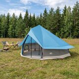 Tipi šator s krovom Plava 700 x 700 x 395 cm Poliester i čelik | shoptok.hr
