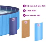  Sklopiva bazen za pse Plava 80 x 80 x 20 cm PVC - Plava 80 x 20 cm | shoptok.hr