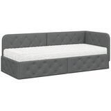  Kutni okvir kreveta Tamno siva 80 x 200 cm tkanina | shoptok.hr