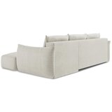 Makamii Bež sklopiva kutna garnitura (s desnim kutom/s ležaljkom) Leila – | shoptok.hr