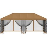 Paviljon s bočnim stranama 6 x 3 m Bež Poliester i čelik 190 | shoptok.hr