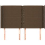  Vzglavje z ušesi temno rjavo 147x16x118/128 cm blago, (20735224) | Shoptok.si
