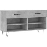 Klupa za cipele siva boja betona 102x35x55 cm konstruirano drvo | Eponuda.com