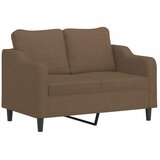  2-dijelni set sofa s jastucima smeđi od tkanine | shoptok.hr
