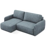 Makamii Prljavo plava sklopiva/s prostorom za odlaganje kutna garnitura od šenila (s lijevim kutom/s ležaljkom) Lilo – | shoptok.hr