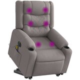vidaXL Električni masažni naslanjač s funkcijo vstajanja taupe, (21824593) | Shoptok.si