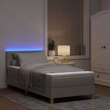  LED Box Spring Krevet Sivo-smeđa 100 x 200 cm tkanina | shoptok.hr