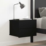  Noćni ormarić crni 40 x 30 x 30 cm od konstruiranog drva | shoptok.hr