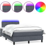 vidaXL Box Spring krevet s madracem tamno sivi 120x220 cm baršun | shoptok.hr