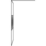 Pregrada za tuš crna 115 x 195 cm s prozirnim staklom ESG | Eponuda.ba