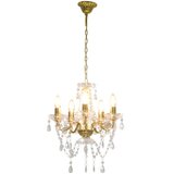  Luster s kristalnim perlama zlatni okrugli 5 x E14 | shoptok.hr
