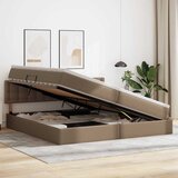 s madracem i skladištem Kapućino 200 x 200 cm Lažna koža | shoptok.hr