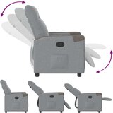  Naslonjač od tkanine svjetlosivi | shoptok.hr