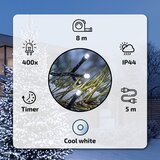 Brilagi LED spoljni božićni niz 400xLED 13m IP44 hladna bela | Eponuda.com