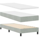 vidaXL Postelja Box Spring s Blazino Svetlo Siva 80x200 cm, (22052440) | Shoptok.si