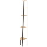  Kutne police s 5 razina svjetlosmeđe-crne 45,5 x 31,5 x 180 cm | shoptok.hr
