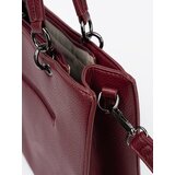 Shelvt Burgundy tote bag with embossed lettering | Shoptok.si