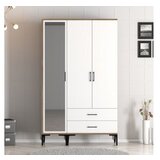 Hanah home kumsal rt - walnut, white walnutwhite wardrobe | Eponuda.com