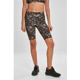 Urban Classics Women's High Waist Camo Tech Cycle Shorts in Wooden Digital Camouflage | shoptok.hr