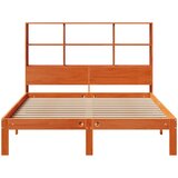 Krevet s regalom za knjige bez madraca 140x200 cm od borovine | shoptok.hr