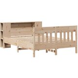 vidaXL Krevet s regalom za knjige bez madraca 120x200 cm od borovine | shoptok.hr