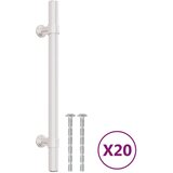 vidaXL Ročaji za omarico 20 kosov srebrna 128 mm nerjaveče jeklo | Shoptok.si