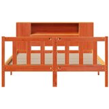 vidaXL Knjižna postelja brez vzmetnice vošč. rjava 140x190 cm borovina | Shoptok.si