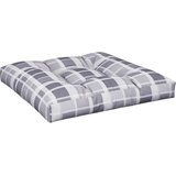  Jastuci za palete 2 kom sivi karirani od tkanine Šarena 80 x 80 x 12 cm | Shoptok.si