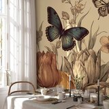  Foto tapeta - Colourful tulips on a cream background 200x140 | shoptok.hr