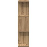Pregrada / regal za knjige 3 razina hrast 70x24x97 cm drveni Smeđa | shoptok.hr