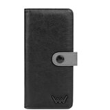 Vuch Women's Leather Zip Wallet Black and Grey Florience Cijene