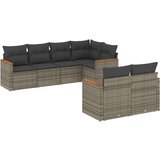 vidaXL 7-dijelni set vrtnih sofa sivi od poliratana | shoptok.hr