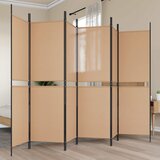  Razdjelnik prostora s 6 panela Bež 300 x 180 cm Tkanina | Eponuda.ba