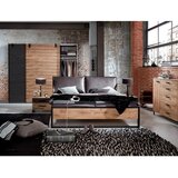 MID.YOU POSTELJA 160 cm x 200 cm , leseni material barve grafita, barve hrasta | Shoptok.si