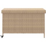  Vrtna kutija za pohranu s kotačima miješana bež 110x55x73 cm | shoptok.hr