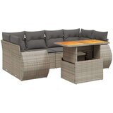 vidaXL 7-dijelni set vrtnih sofa sivi od poliratana | shoptok.hr