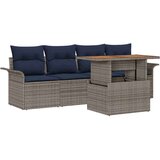  Vrtna sedežna garnitura z blazino 5 pcs siva in mornarsko modra, (5000135652) | Shoptok.si