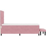  Krevet s Prolazom s Madracem i Klupom Ružičasti 90x200 cm Baršun | shoptok.hr
