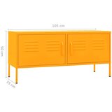 vidaXL TV omarica gorčično rumena 105x35x50 cm jeklo | Shoptok.si
