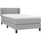 Box spring krevet s madracem svjetlosivi 90x190 cm od tkanine | shoptok.hr
