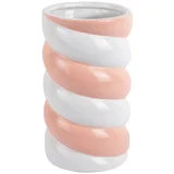 Bela/rožnata keramična vaza (višina 23 cm) Marshmallow –