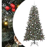 vidaXL Umestno božično drevo med 300 LED Zelena 114 x 114 x 210 cm | Shoptok.si
