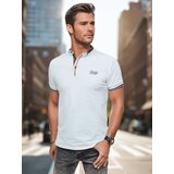 DStreet Koszulka męska polo z haftem biała | shoptok.hr