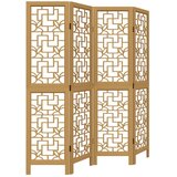  The Living Store Paravan 4-delni rjav trden les pavlovnije - Pregrada Za Prostor, (21442911) | Shoptok.si