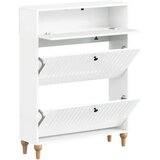  Ormar za cipele ALKMAAR 78 x 24 x 103 cm Konstruirano drvo - Bijela visokog sjaja | shoptok.hr