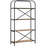 vidaXL Polica hrast artisan 80 x 30 x 146 cm Konstruirano drvo | shoptok.hr