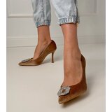  Brown stiletto pumps with rhinestones Eleda | ePonuda.com